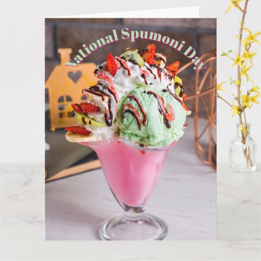 Nationale Spumoni Dag Kaart (Gele Bloem)
