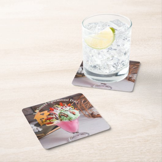 Nationale Spumoni Dag Kartonnen Onderzetters (Insitu)