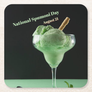 Nationale Spumoni Dag Kartonnen Onderzetters