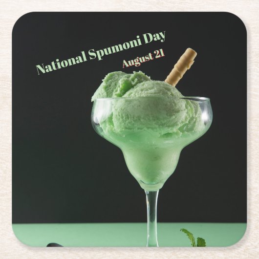 Nationale Spumoni Dag Kartonnen Onderzetters (Voorkant)