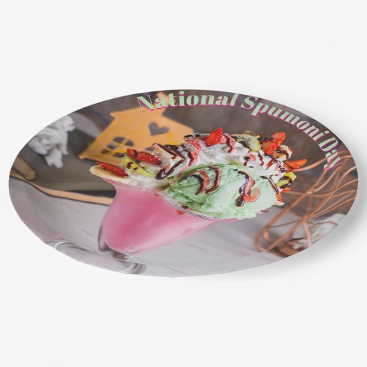 Nationale Spumoni Dag Papieren Bordje (Gekanteld)