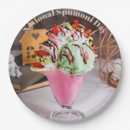 Nationale Spumoni Dag Papieren Bordje