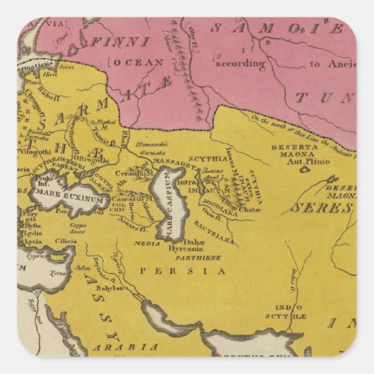 Nationale staten in het Christelijk gebied Vierkante Sticker (Voorkant)