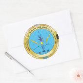 Nationale Stichting Chiricahua Apache Ronde Sticker (Envelop)