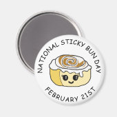 Nationale Sticky Bun Day Februari 21 Magnet (Voorkant / Achterkant)