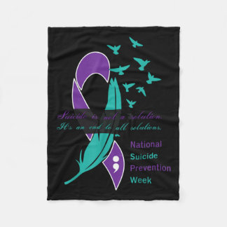 Nationale Suicide Prevention Week Quote Fleece Deken