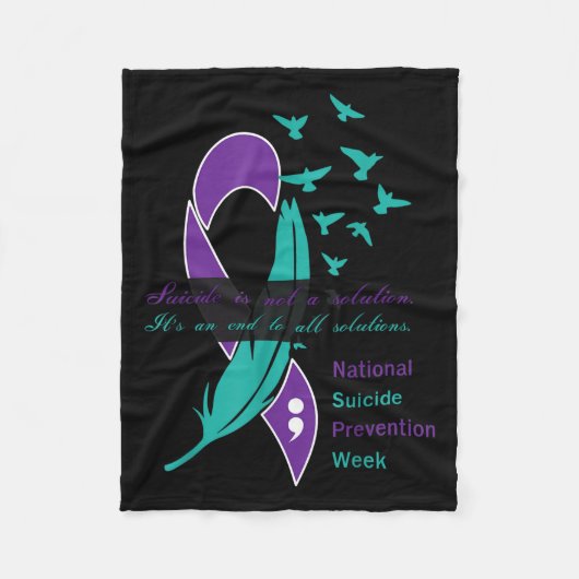 Nationale Suicide Prevention Week Quote Fleece Deken (Voorkant)