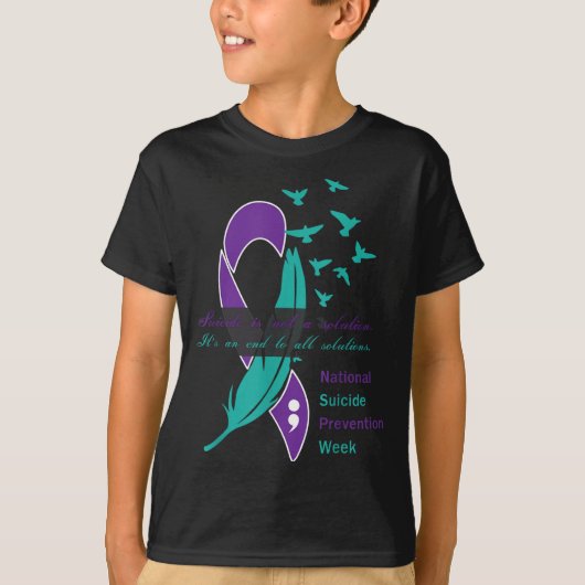 Nationale Suicide Prevention Week Quote T-shirt (Voorkant)