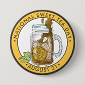 Nationale Sweet Tea Dag Ronde Button 7,6 Cm (Voorkant)