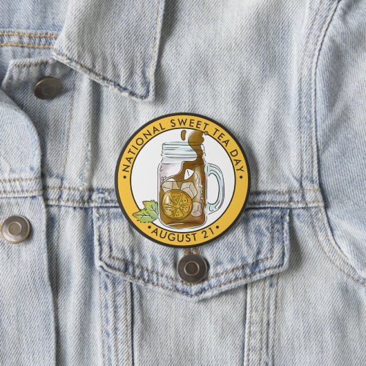 Nationale Sweet Tea Dag Ronde Button 7,6 Cm (In situ)