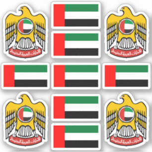 Nationale symbolen/embleem en vlag van Emiraten Sticker