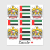 Nationale symbolen/embleem en vlag van Emiraten Sticker (Vel)