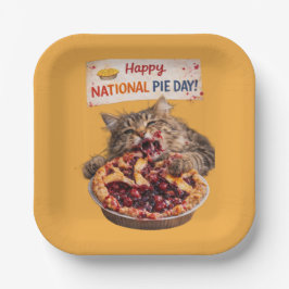 Nationale Taartdag Kat Borden Papieren Bordje