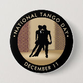 Nationale Tango Dag, dansers Ronde Button 7,6 Cm (Voorkant)