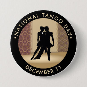Nationale Tango Dag, dansers Ronde Button 7,6 Cm