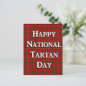 Nationale Tartan Dag Briefkaart (Staand voorkant)