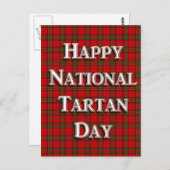Nationale Tartan Dag Briefkaart (Voorkant / Achterkant)
