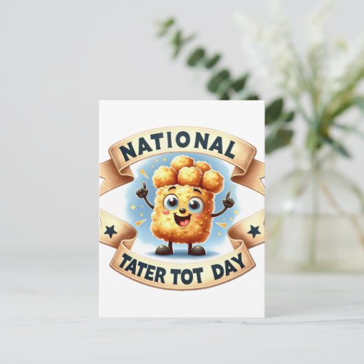Nationale Tater tot dag, postcrossing Briefkaart (Staand voorkant)