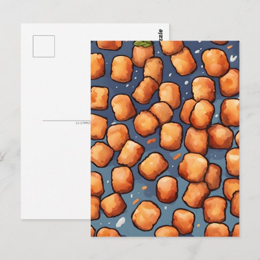 Nationale Tater tot dag, postcrossing Briefkaart (Voorkant / Achterkant)