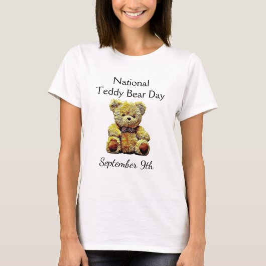 Nationale Teddy Bear Dag 9 september T-shirt (Voorkant)