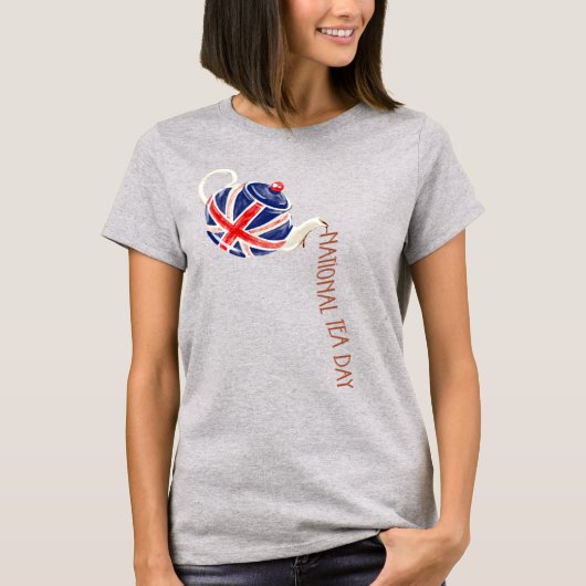 Nationale Theedag, Union Jack Theepot T-shirt (Voorkant)
