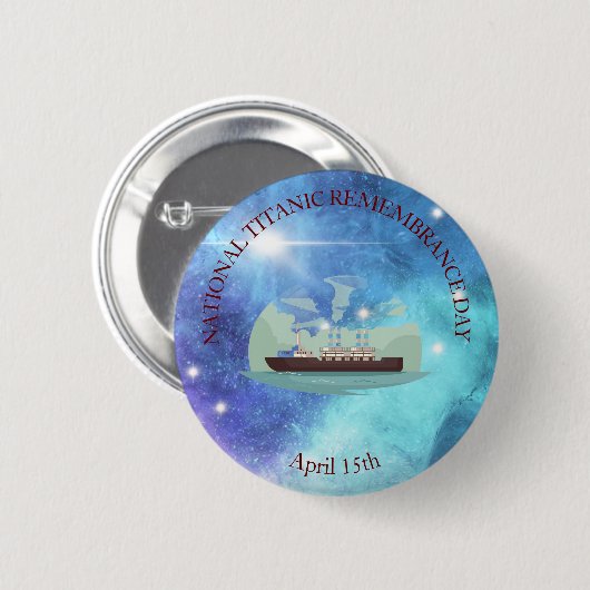 NATIONALE TITANISCHE TERMIJNDAG RONDE BUTTON 5,7 CM (Voorkant /achterkant)