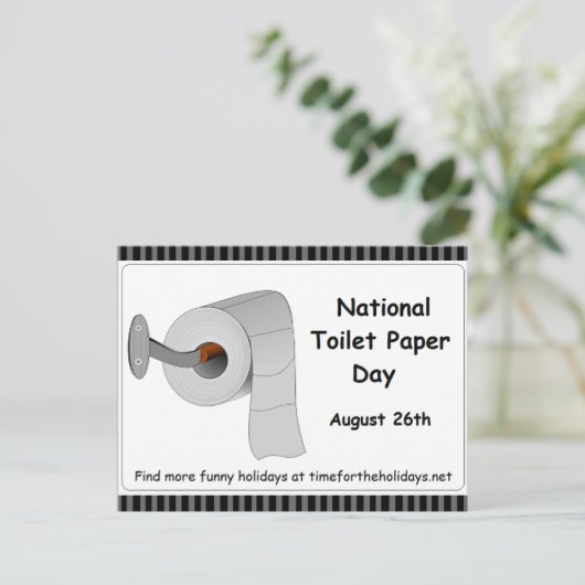 Nationale Toilet Paper Day Food Feestdagen Briefkaart (Staand voorkant)