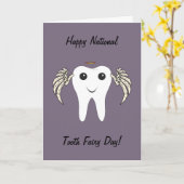 Nationale Tooth Fairy Dag Kaart (Gele Bloem)