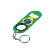 Nationale trots van Brazilië Mini Flessenopener (Achterkant Gekanteld)