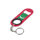 Nationale trots van de Malediven Mini Flessenopener (Achterkant Gekanteld)