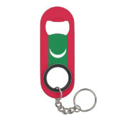 Nationale trots van de Malediven Mini Flessenopener (Achterkant)