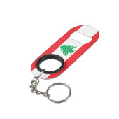 Nationale trots van Libanon Mini Flessenopener (Achterkant Gekanteld)