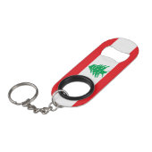 Nationale trots van Libanon Mini Flessenopener (Voorkant Gekanteld)