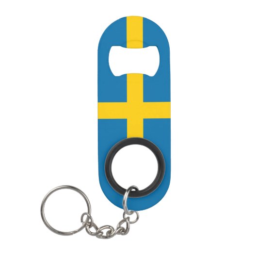 Nationale trots van Zweden Mini Flessenopener (Voorkant)