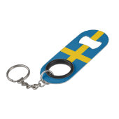 Nationale trots van Zweden Mini Flessenopener (Voorkant Gekanteld)