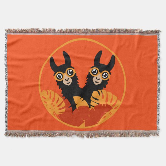 Nationale Tweelingdag Llama Alpaca Deken (Voorkant)