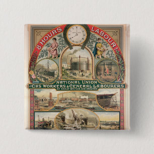 Nationale Unie Vierkante Button 5,1 Cm