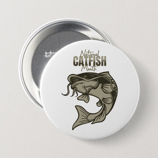 Nationale vangstmaand ronde button 7,6 cm (Voorkant /achterkant)