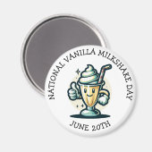 Nationale Vanille Milkshake Dag 20 juni Magneet (Voorkant / Achterkant)