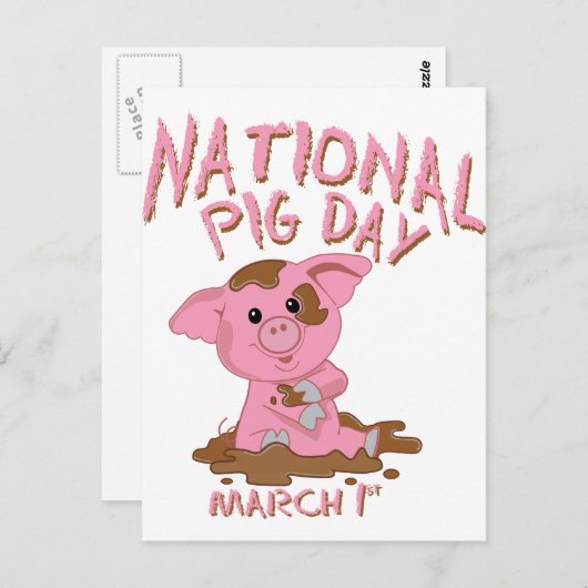 Nationale varkensdag briefkaart (Voorkant / Achterkant)