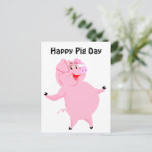 Nationale Varkenspijn Dag 1 Maart Briefkaart (Staand voorkant)