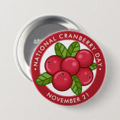 Nationale Veenbessendag, veenbessen Ronde Button 7,6 Cm (Voorkant /achterkant)