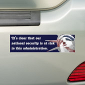 Nationale veiligheid in gevaar (Bolton) Bumpersticker (Op auto)