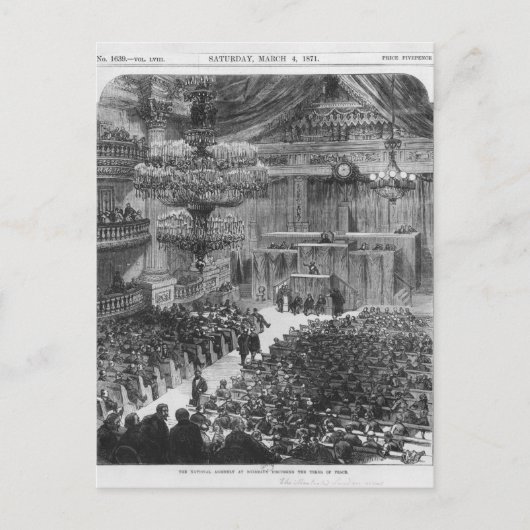 Nationale Vergadering in Bordeaux Briefkaart (Voorkant)