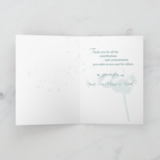 Nationale Verpleegkundige Praktijk Week met Paarde Bedankkaart (Binnen)