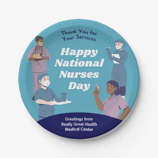 Nationale Verpleegkundigendag Papieren Bordje (Voorkant)