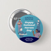 Nationale Verpleegkundigendag  Ronde Button 5,7 Cm (Voorkant /achterkant)