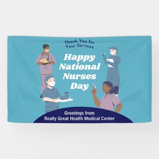Nationale Verpleegkundigendag  Spandoek (Horizontaal)