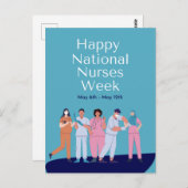 Nationale Verpleegsters Week Briefkaart (Voorkant / Achterkant)