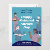 Nationale Verpleegstersdag Aanpasbaar Feestdagenkaart (Voorkant / Achterkant)